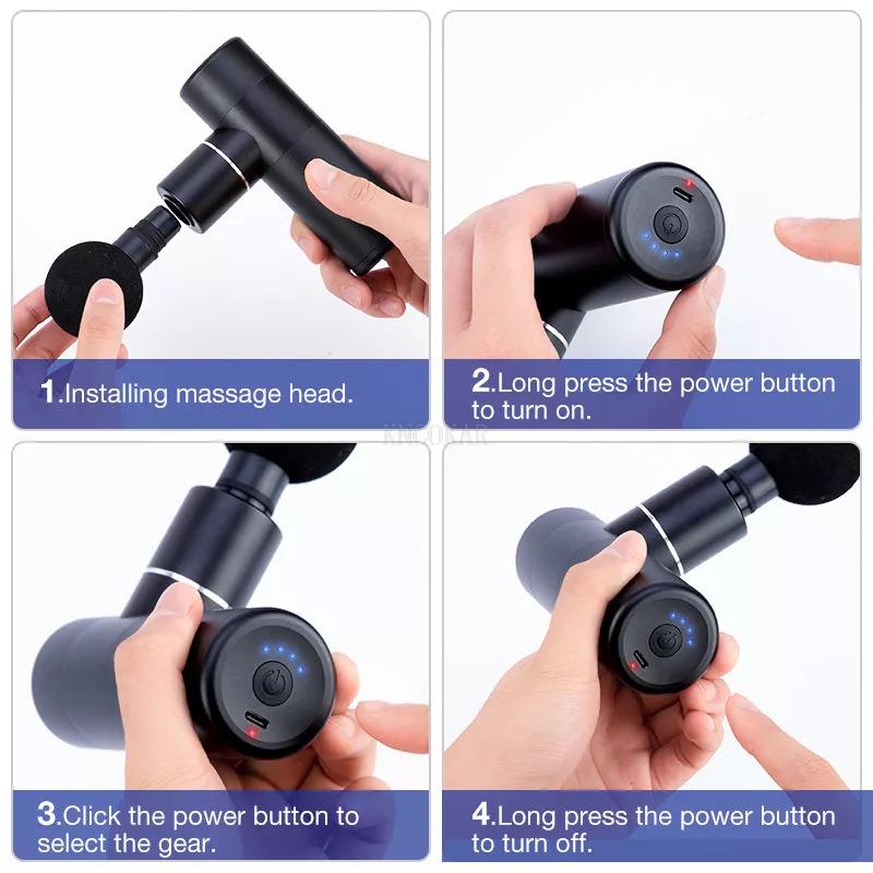 Pistola para masajes portátil